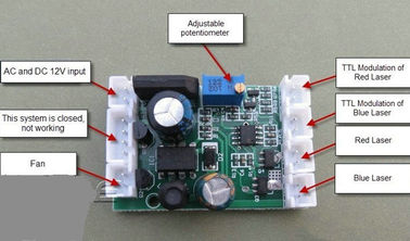 50-500mW Blue Laser +200mW Red Laser Drive Circuit  for Stage Laser Light supplier