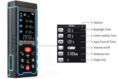 New Release 120m 1.9&quot; LCD Digital Self-Calibration Laser Distance Meter With Camera Measurement Function supplier